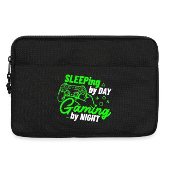 Sleeping By Day Gaming By Night - Laptop bag 13" - black - Front