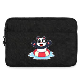 Panda Swim Ring Été - Sacoche pour ordinateur portable 13 pouces - noir - Devant