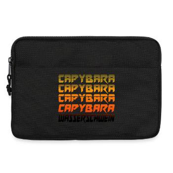 Capybara Wasserschwein - Laptoptasche 13" - Schwarz - Vorne