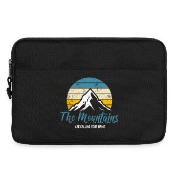 Berg Vintage Retro Sunset Sunrise Spruch Wandern - Laptoptasche 13" - Schwarz - Vorne
