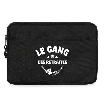 retraité, je suis retraité, enfin retraité - Sacoche pour ordinateur portable 13 pouces - noir - Devant