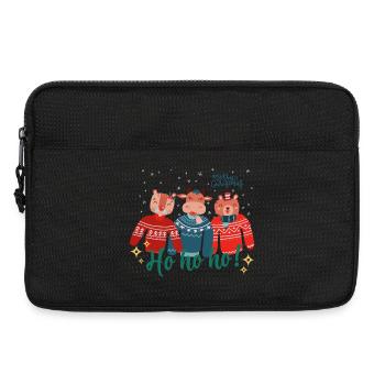 Hässlicher Weihnachtspullover - Frohe Weihnachten - Laptoptasche 13" - Schwarz - Vorne