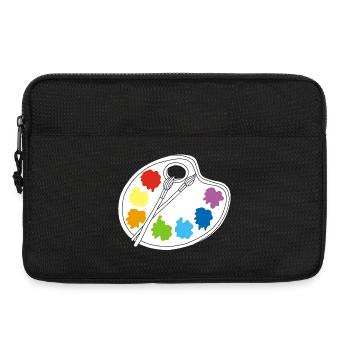 Artiste (blanc) - Sacoche pour ordinateur portable 13 pouces - noir - Devant