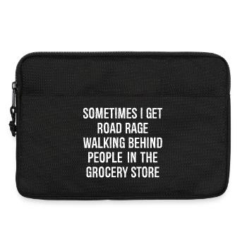 sometimes i get road race walking behind people - Laptop bag 13" - black - Front