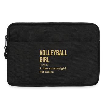 Citation drôle de fille de volley-ball - Sacoche pour ordinateur portable 13 pouces - noir - Devant