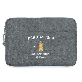 Reutlingen, Tübinger Tor, Schwäbisch Handzeichnung - Laptoptasche 13" - Grau meliert - Vorne