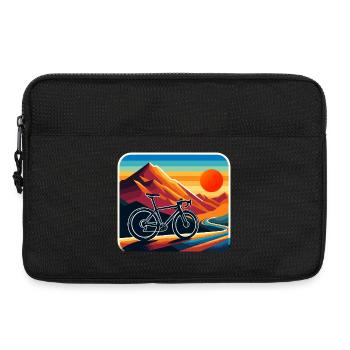 Sunset Gravel Bike Szene - Laptoptasche 13" - Schwarz - Vorne