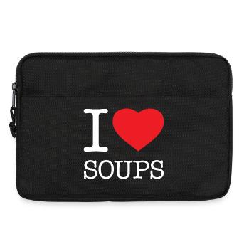I LOVE SOUPS - Laptop bag 13" - black - Front