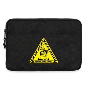 Warnschild für Musikliebhaber - Laptoptasche 13" - Schwarz - Vorne