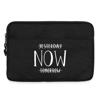 Yesterday Now Tomorrow Gestern Jetzt Morgen - Laptoptasche 13" - Schwarz - Vorne