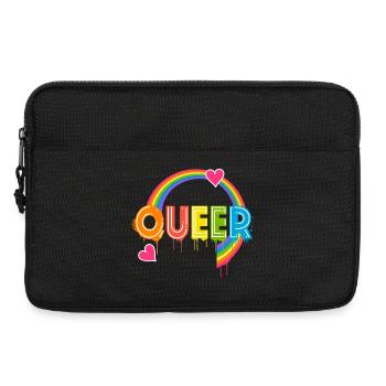 Queer Typografie Pride-Monat Gleiche Rechte LGBTQ - Laptoptasche 13" - Schwarz - Vorne