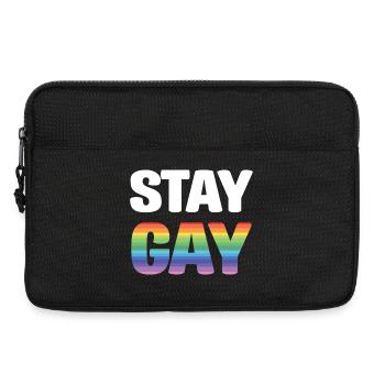 LGBTQ Pride Month - Stay Gay - Laptop bag 13" - black - Front