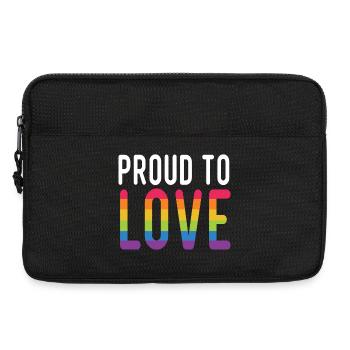 LGBT Pride Month - Proud to Love - Laptop bag 13" - black - Front