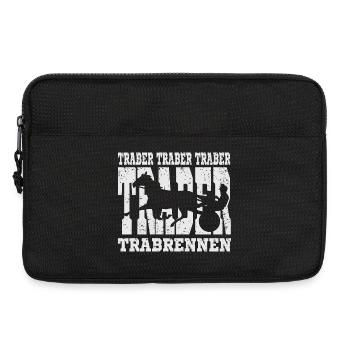 Dekoratives Traber Design - Laptoptasche 13" - Schwarz - Vorne