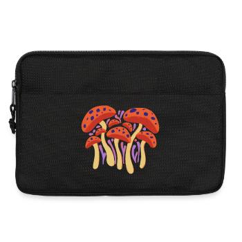 Waldpilz Truppe in Rotgelb - Laptoptasche 13" - Schwarz - Vorne