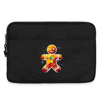 Homme en pain d’épice coloré - Design de Noël coloré - Sacoche pour ordinateur portable 13 pouces - noir - Devant