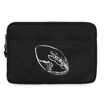 Dessin de ballon de football - Sacoche pour ordinateur portable 13 pouces - noir - Devant