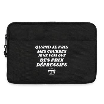 Armut, Kaufkraft, Inflation, Mehrwertsteuer - Laptoptasche 13" - Schwarz - Vorne