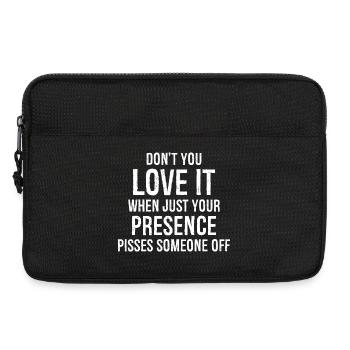 N’aimez-vous pas la présence chemise drôle - Sacoche pour ordinateur portable 13 pouces - noir - Devant