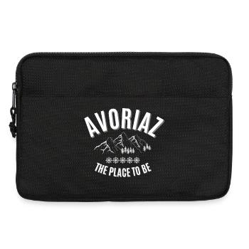 Avoriaz, ski resort, winter sports - Laptop bag 13" - black - Front