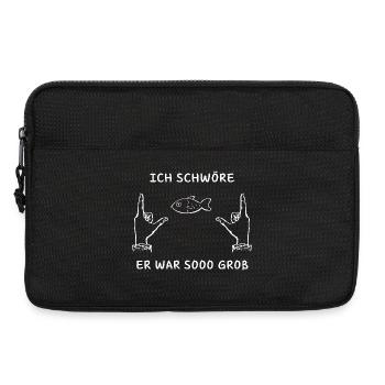 Angeln - Ich schwöre, er war so groß S/W - Laptoptasche 13" - Schwarz - Vorne