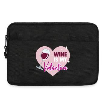 Wine is my valentine - Laptoptasche 13" - Schwarz - Vorne
