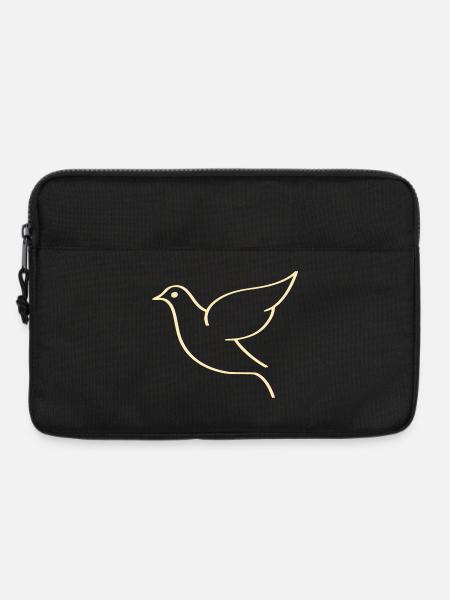 Illustration der minimalistischen und eleganten Taube - Laptoptasche 13" - Schwarz