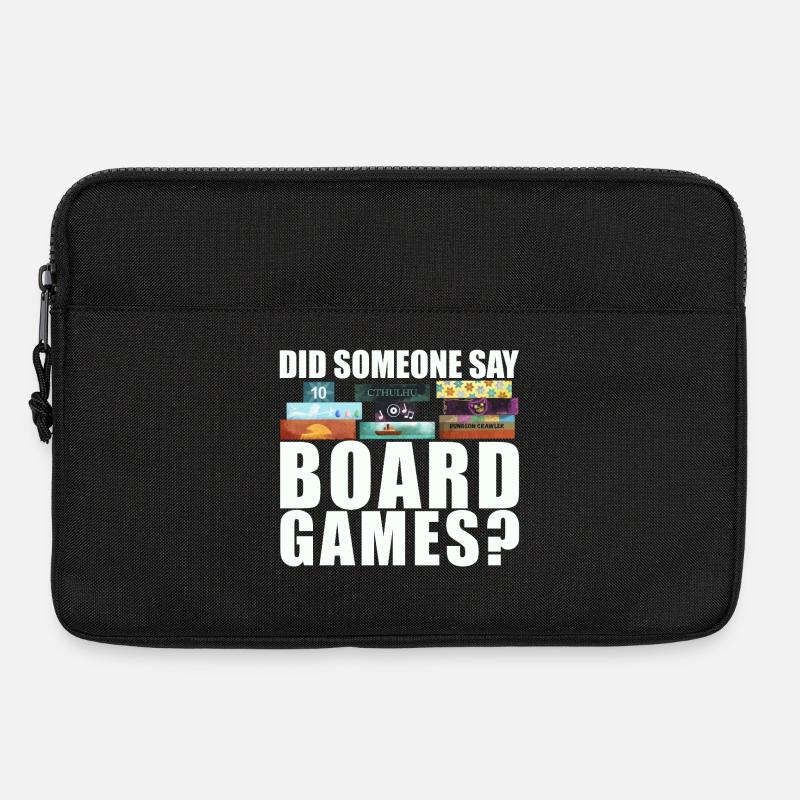 Brettspiele Spruch - Did someone say board games? - Laptoptasche 13" - Schwarz