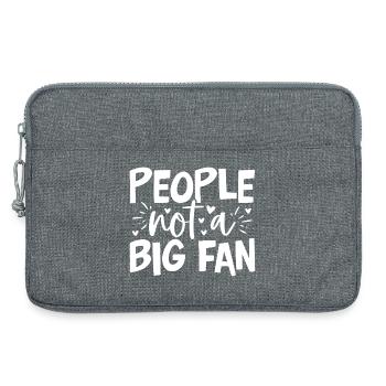 Menschen sind kein großer Fan - Introvertierter Humor - Laptoptasche 13" - Grau meliert - Vorne