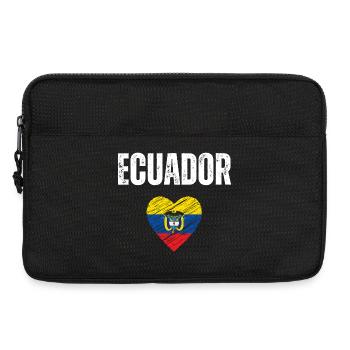 Ich liebe Ecuador, die Flagge von Ecuador - Laptoptasche 13" - Schwarz - Vorne