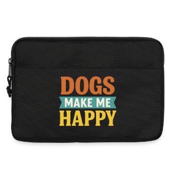 Retro Hundeliebe - Laptoptasche 13" - Schwarz - Vorne