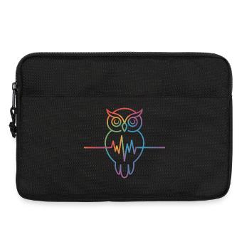 Rainbow Owl Heartbeat Design - Laptop bag 13" - black - Front