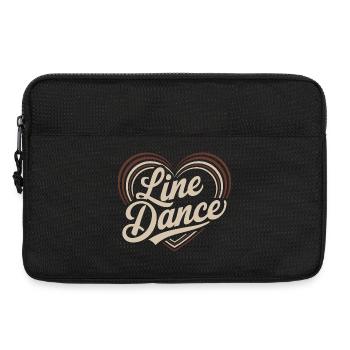 Heart-shaped lettering Line Dance - Laptop bag 13" - black - Front