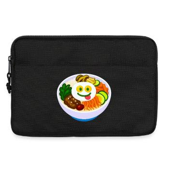 Mélange de goût et de bonheur - Bol heureux de bibimbap - Sacoche pour ordinateur portable 13 pouces - noir - Devant