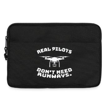 Real Pilots don't need runways - Laptop bag 13" - black - Front