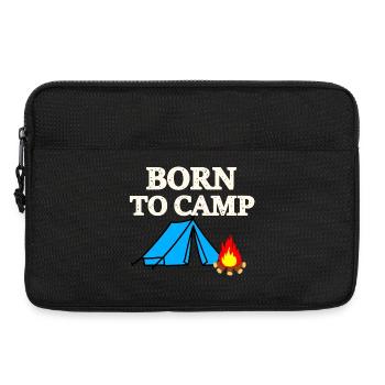 Né pour camper - Sacoche pour ordinateur portable 13 pouces - noir - Devant