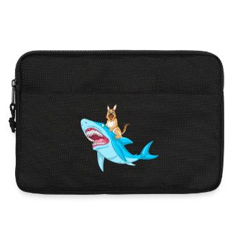 Balade en requin berger allemand - Sacoche pour ordinateur portable 13 pouces - noir - Devant
