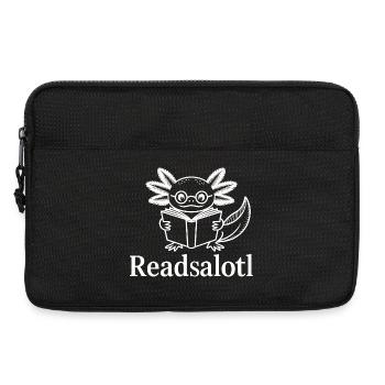 Lineart Readsalotl Axolotl Lecture - Laptop bag 13" - black - Front