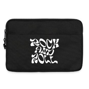 Rock and Roll Typography Design - Laptop bag 13" - black - Front