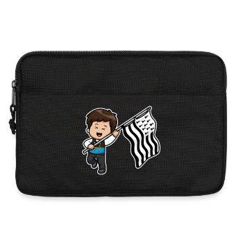 Bretagne Garçon Costume Breton Drapeau Gwenn ha du - Sacoche pour ordinateur portable 13 pouces - noir - Devant