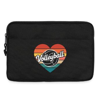 Volleyball Heart Retro - Laptop bag 13" - black - Front