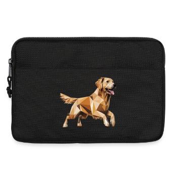 Golden Retriever - Cool Low Poly  Logo - Sacoche pour ordinateur portable 13 pouces - noir - Devant