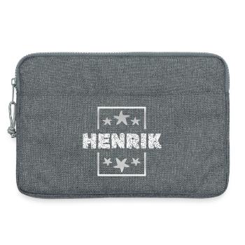 Geschenk für Henrik - Laptoptasche 13" - Grau meliert - Vorne