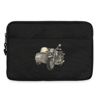 Side-car moto vintage - Sacoche pour ordinateur portable 13 pouces - noir - Devant