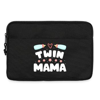Zwillingsmama Schwangerschaft Mom of Twins - Laptoptasche 13" - Schwarz - Vorne