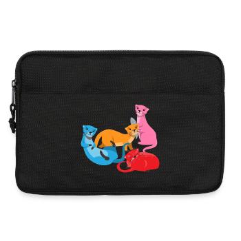 Loutre de mer dessin animé loutre - Sacoche pour ordinateur portable 13 pouces - noir - Devant