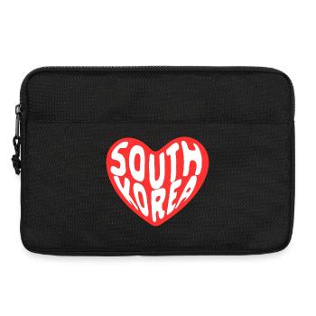 South Korea Heart Design – Love for Korea - Laptop bag 13" - black - Front