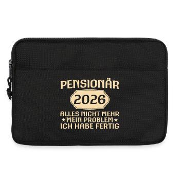 Pension Abschied Kollege Pensionär 2026 - Laptoptasche 13" - Schwarz - Vorne