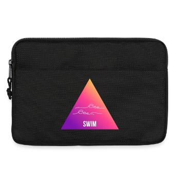 Schwimmen Gradient Dreieck Wellen - Laptoptasche 13" - Schwarz - Vorne