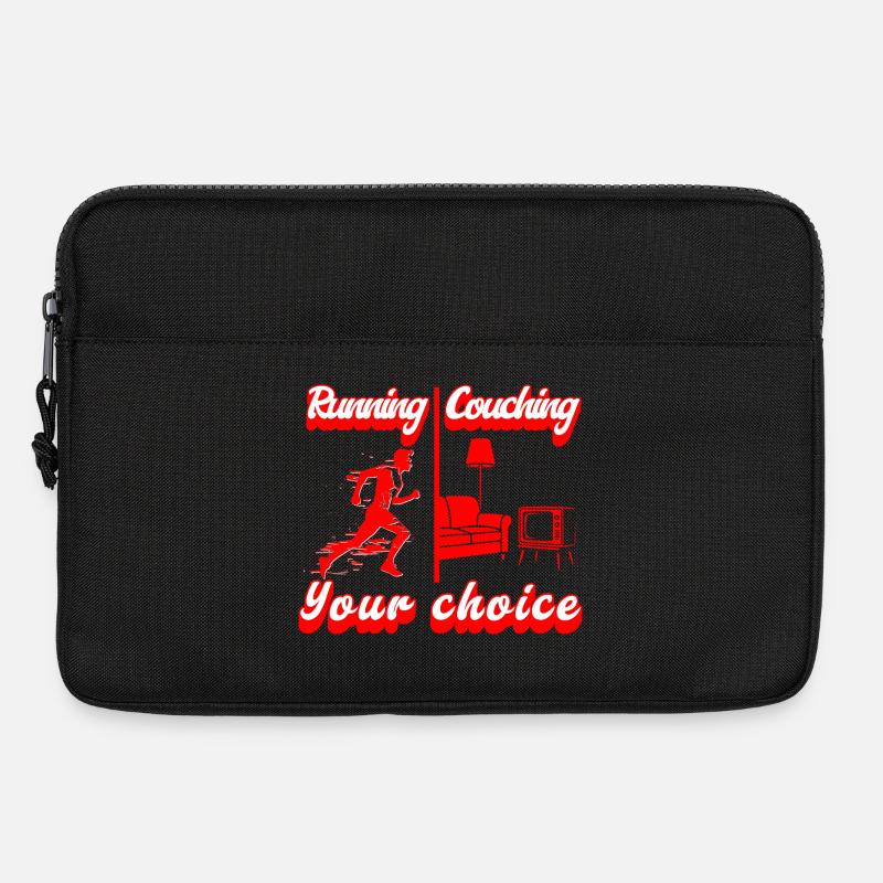 Running oder Couching? Du hast die Wahl - Laptoptasche 13" - Schwarz